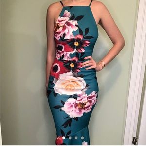 ASOS - floral bodycon midi dress